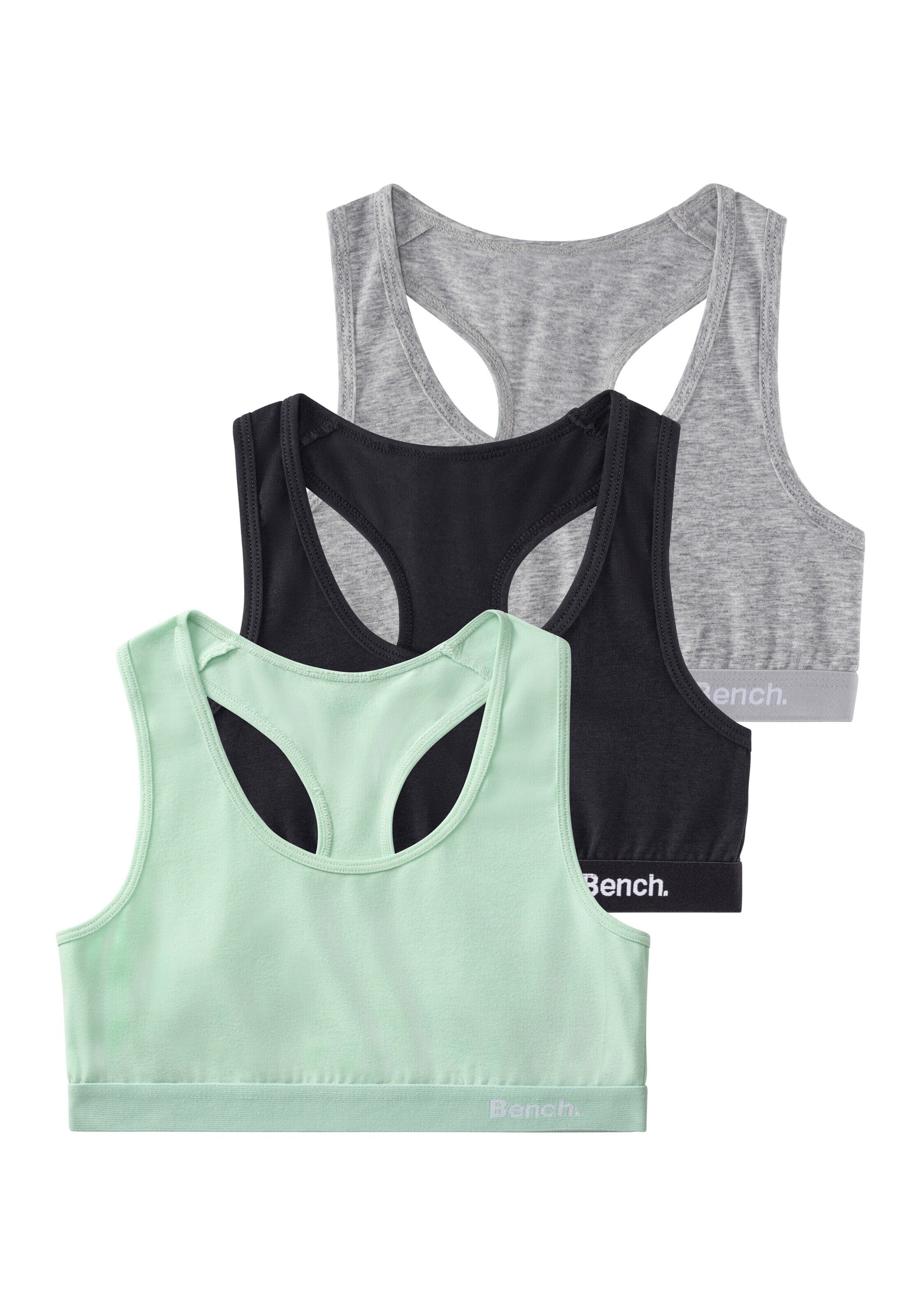 BENCH Бюстие Сутиен в сиво: отпред