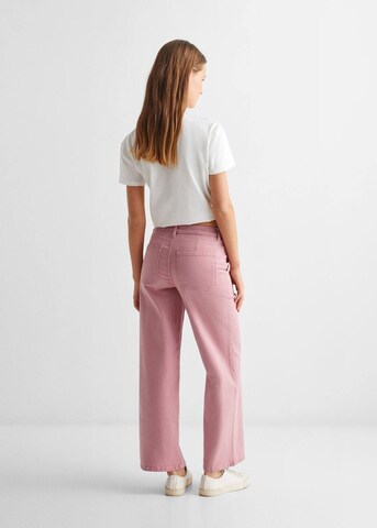 MANGO TEEN Wide leg Jeans 'Utility2' in Pink