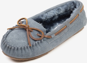 Minnetonka - Pantufa 'Cally' em azul: frente