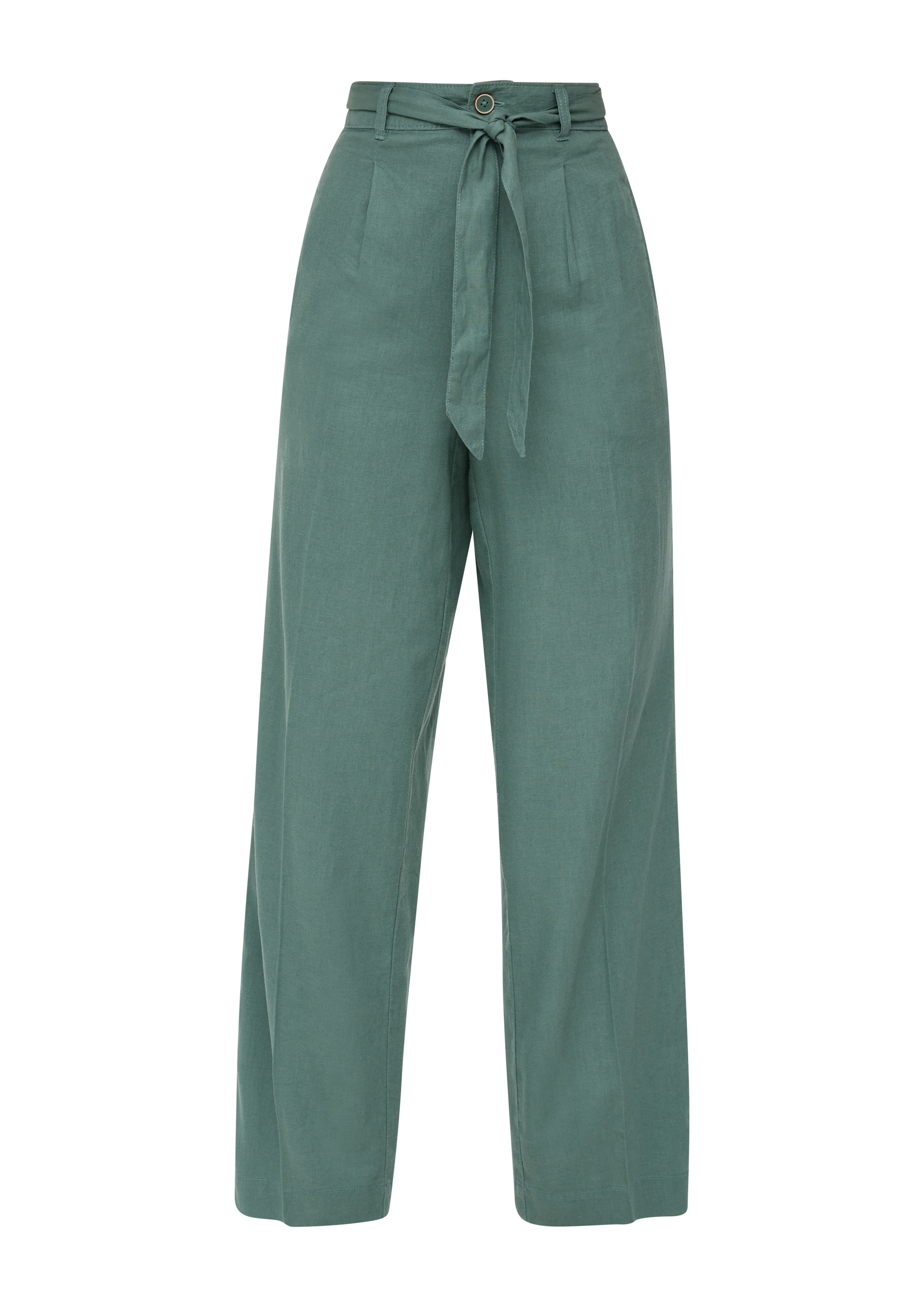 Wide Leg Pantalon s.Oliver en vert : devant