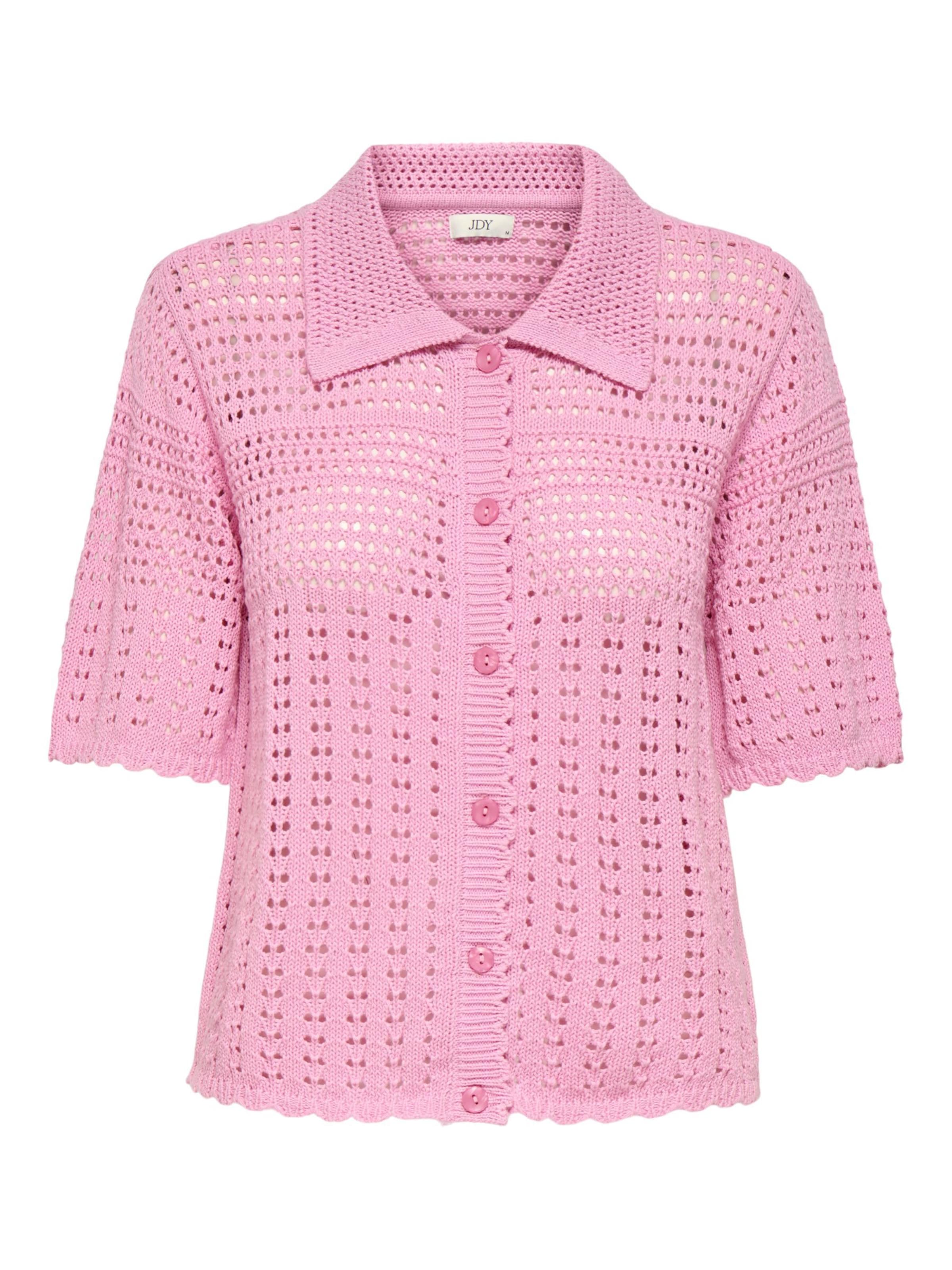 JDY Knit Cardigan 'JDYRobin' in Pink: front