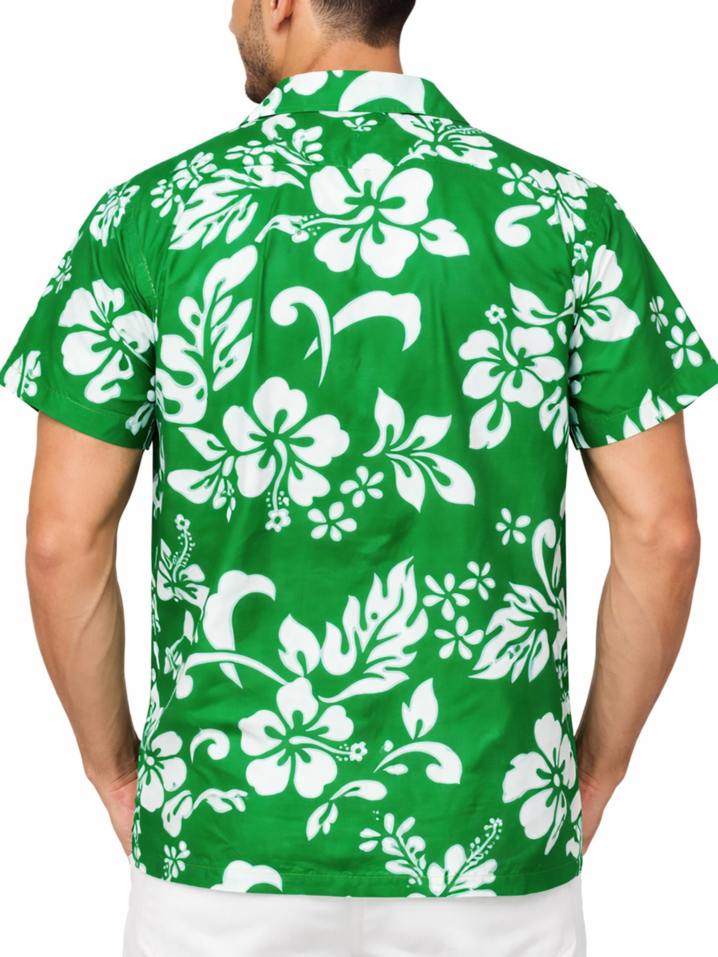 King Kameha Shirt 'Hibiscus'‌ in Grün