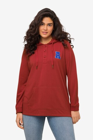 Sweat-shirt Ulla Popken en rouge : devant