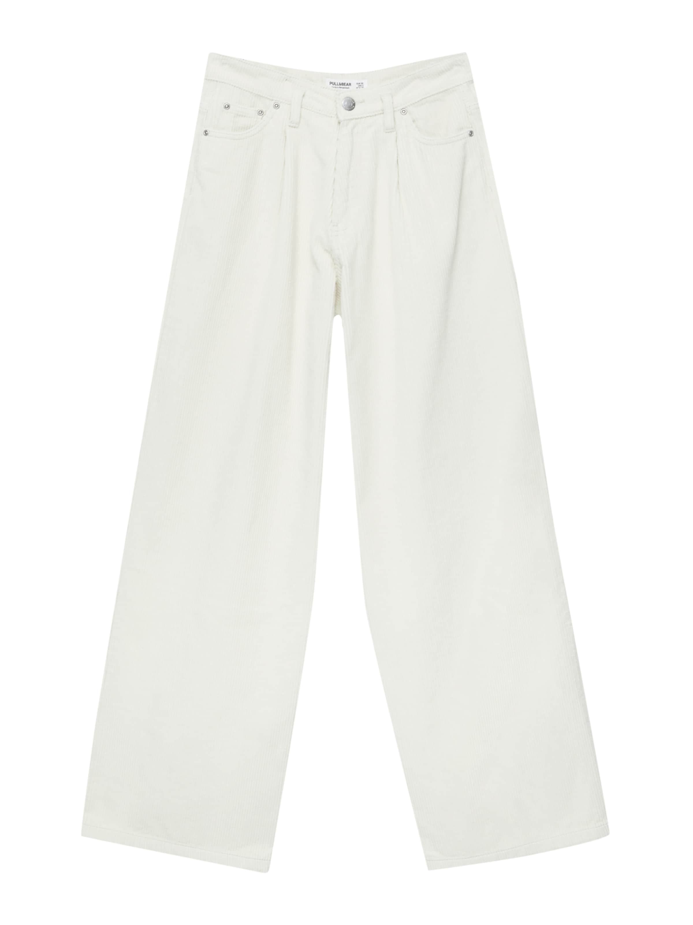 Pull&Bear Široke hlačnice Kavbojke | bež barva: sprednja stran