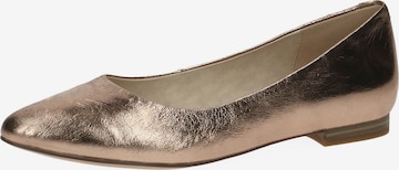 CAPRICE Ballet Flats in Gold: front