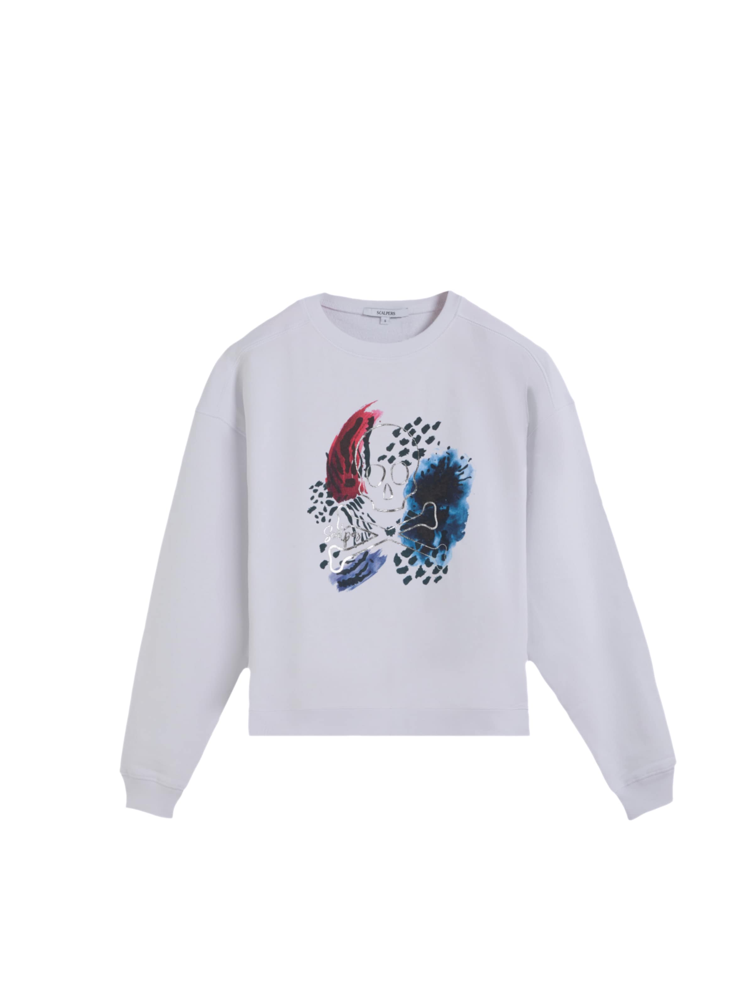 Scalpers Mikina ' ' – bílá: přední strana