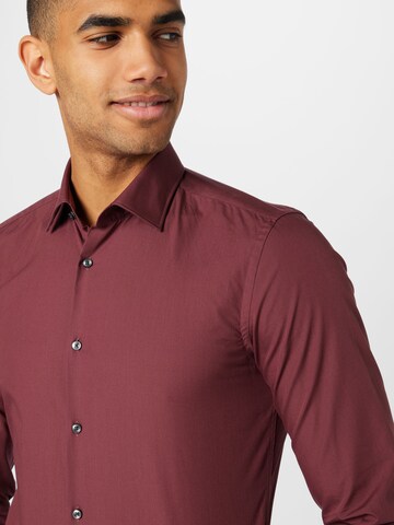 HUGO Slim fit Button Up Shirt 'Jenno' in Brown