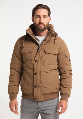 ICEBOUND Winter Jacket in Brown: front