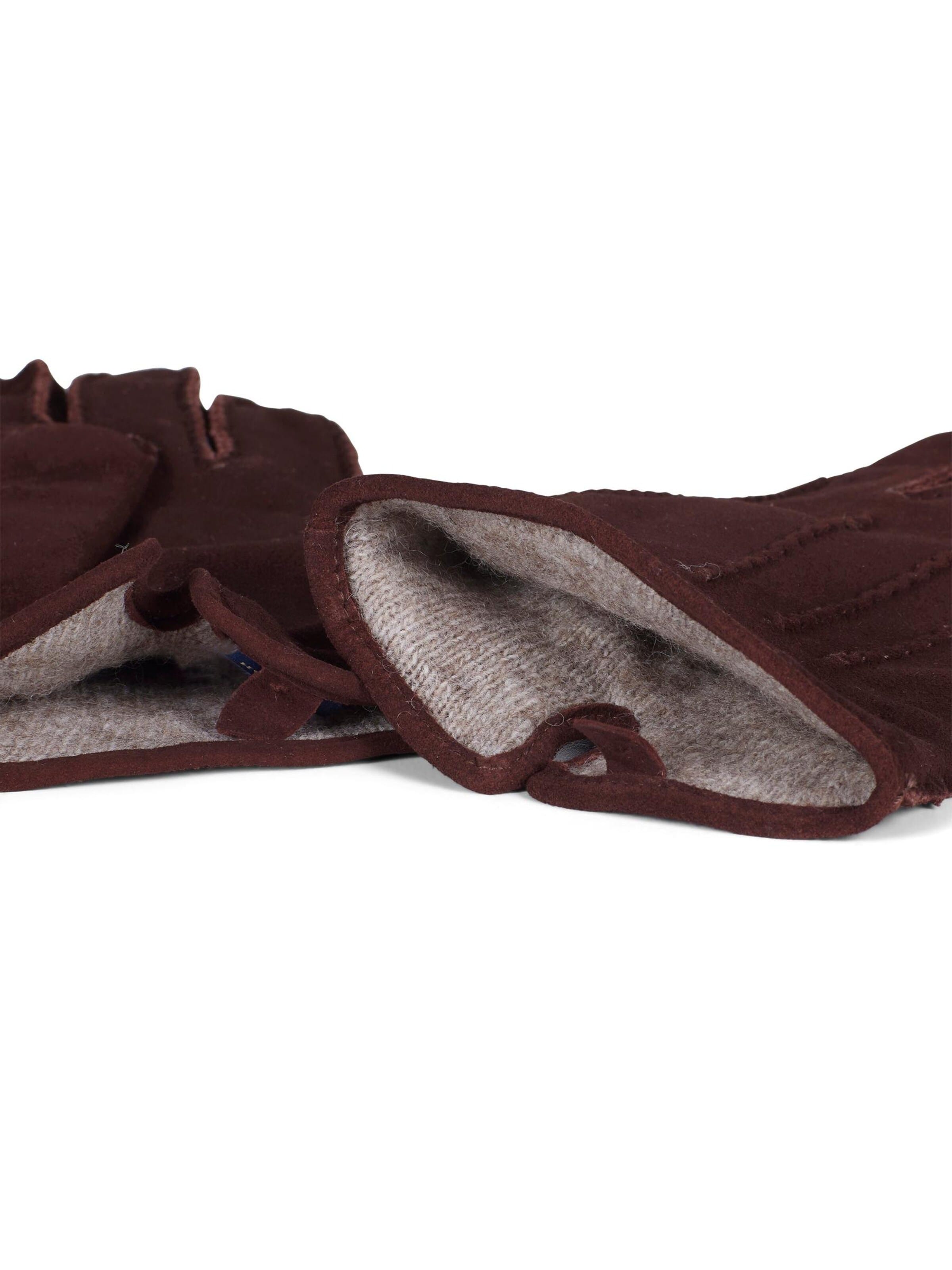 Howard London - Guantes con dedos 'Leather Gloves Sander Brown' en marrón