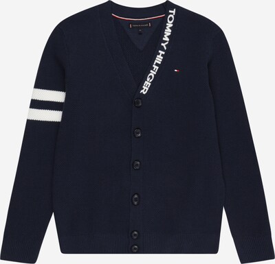 TOMMY HILFIGER Strickjacke in navy / weiß, Produktansicht