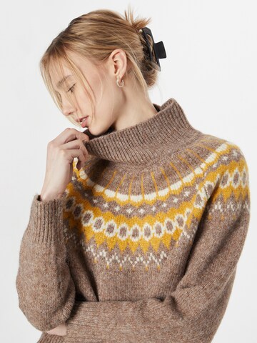 GAP Sweater 'BRUSHED FAIRISLE' in Brown