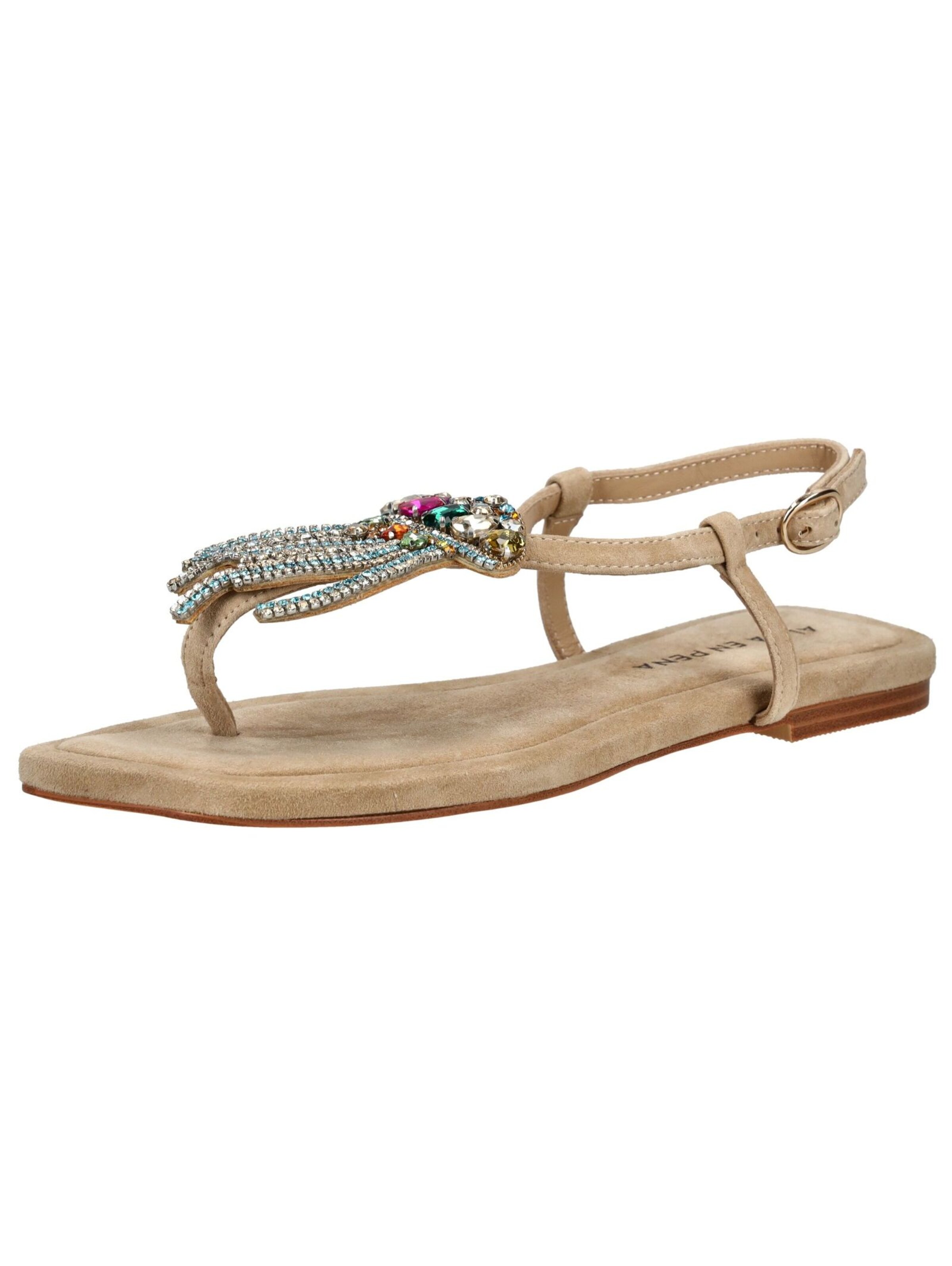 Alma En Pena Zehentrenner in Beige: Vorderseite