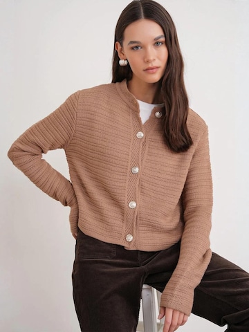 MixRay Strickjacke in Braun: Vorderseite