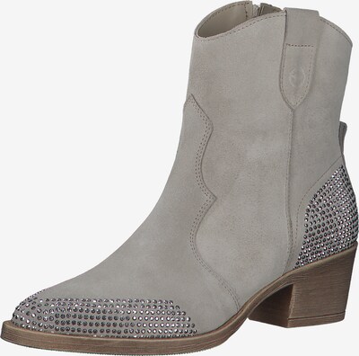 TAMARIS Bottes de cowboy en taupe / argent, Vue avec produit