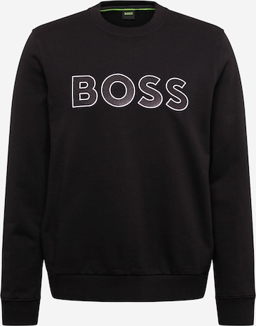 BOSS Green Sweatshirt 'Salbo' in Black: front