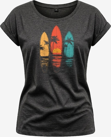 MAKAYA Shirt 'Surfboards' in Grey: front