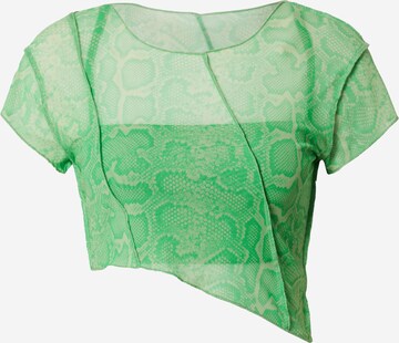 VIERVIER Shirt 'Sena' in Groen: voorkant