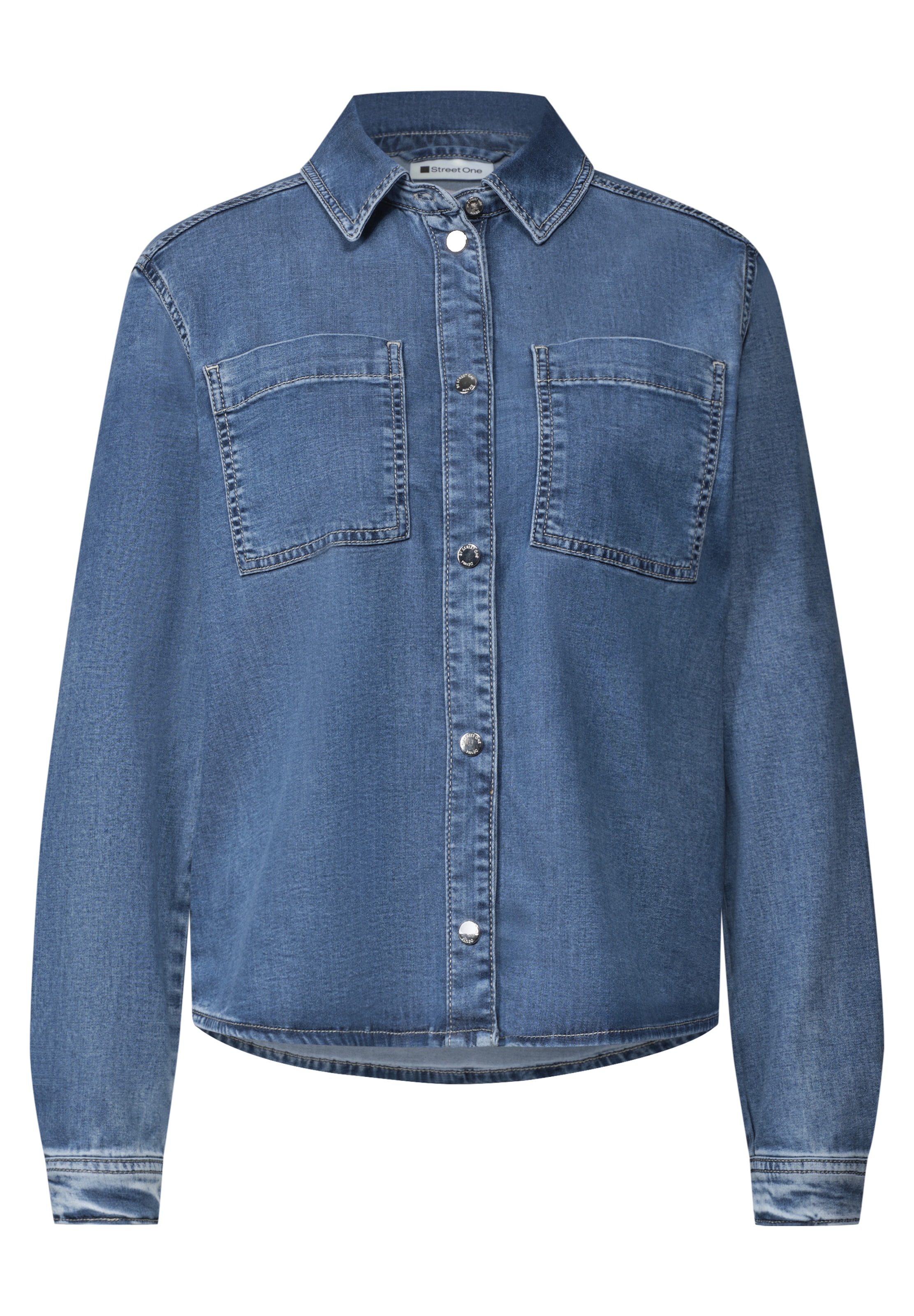 STREET ONE Blouse in XS in mottled blue, Item view