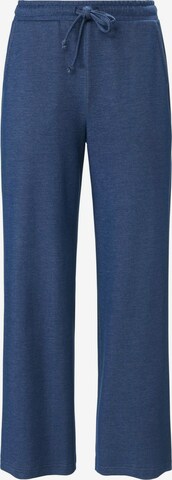 Green Cotton Loose fit Pants in Blue: front