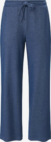 Green Cotton Loose fit Pants in Blue: front