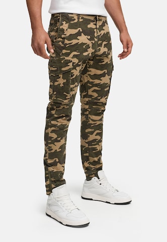 INDICODE JEANS Tapered Cargobroek 'Alex' in Groen