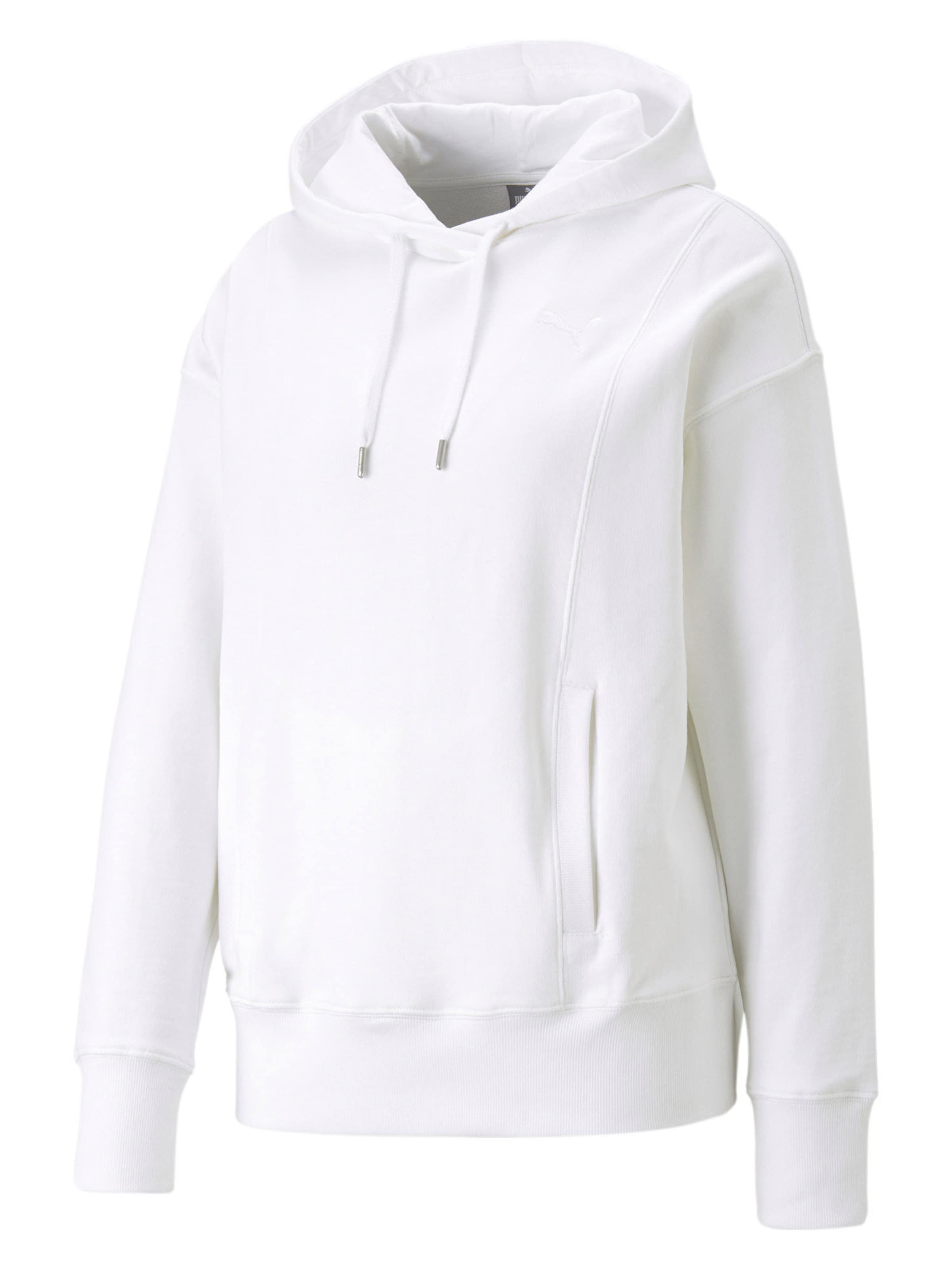 PUMA Αθλητική μπλούζα φούτερ σε λευκό: μπροστά