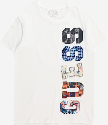 T-Shirt GUESS en blanc : devant