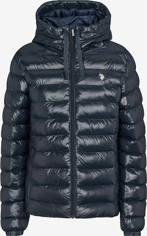 U.S. POLO ASSN. Välikausitakki 'Karma' värissä sininen: etupuoli