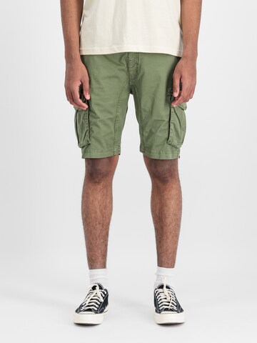 ALPHA INDUSTRIES Szabványos Cargo nadrágok - zöld: elől