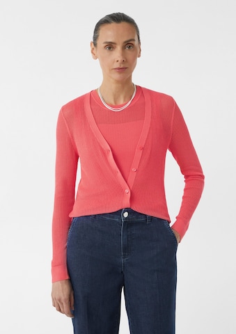 COMMA Strickjacke in Pink: Vorderseite