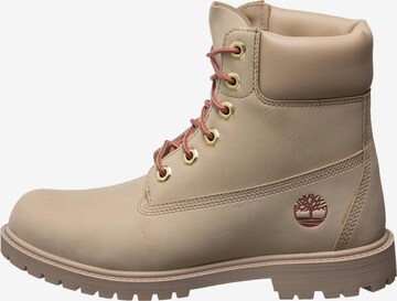 Ghete cu șireturi de la TIMBERLAND pe bej