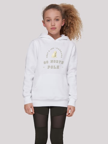 F4NT4STIC Sweatshirt 'Eisbär Knut & Jan Hamburg' in White: front