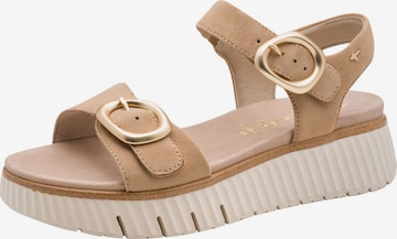 Sandales à lanières Tamaris en marron : devant