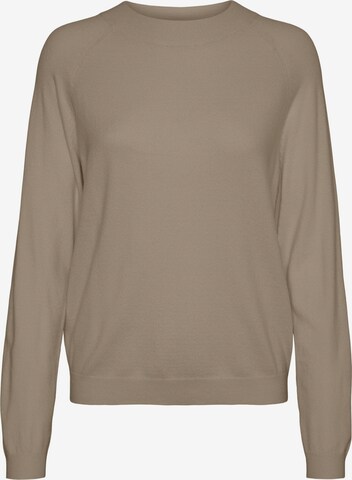 VERO MODA Trui 'HAPPINESS' in Beige: voorkant