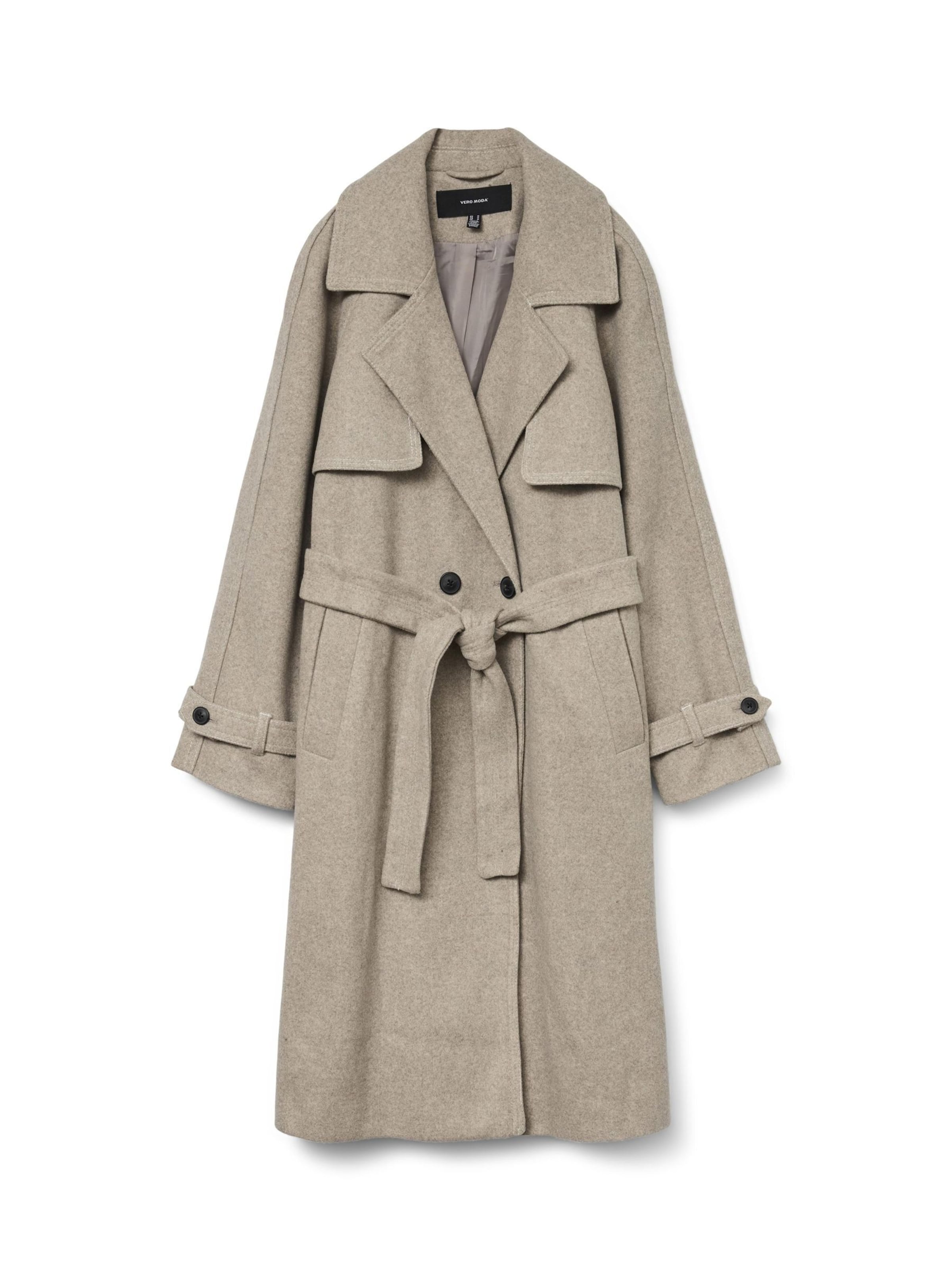 VERO MODA Overgangsfrakke 'POPMILEY' i beige: forside