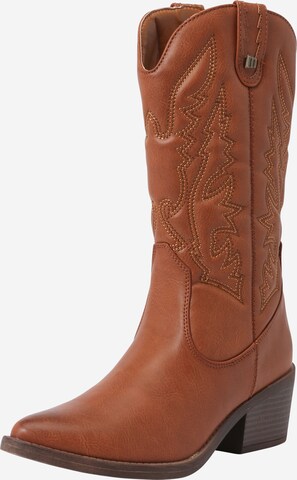 MTNG Cowboy boot 'TANUBIS' in Brown: front