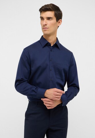 ETERNA Regular fit Overhemd in Blauw: voorkant
