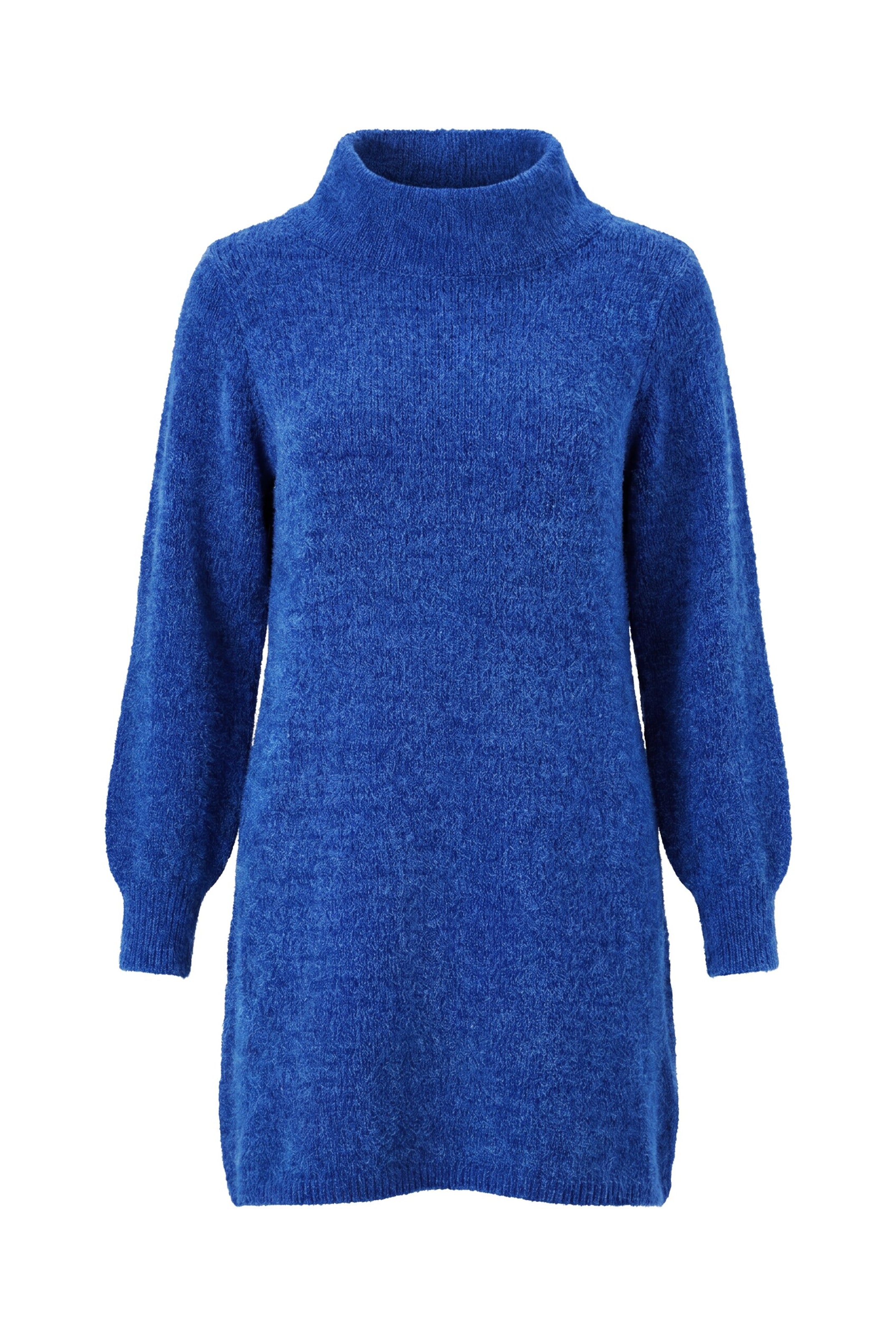 Ulla Popken Strickkleid in Blau: Vorderseite
