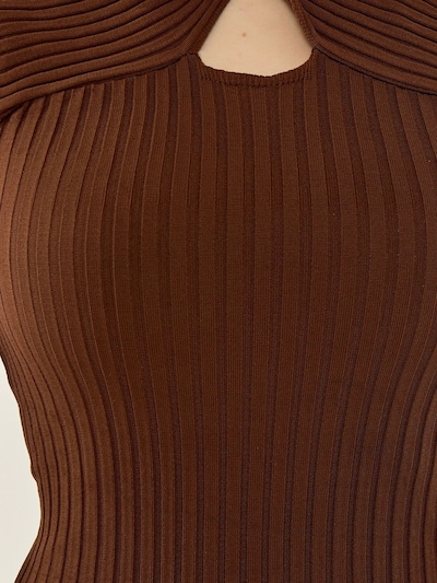 Hiccup Gebreide jurk in de kleur Bruin, Productweergave