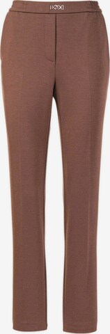 Pantalon à plis 'Martha' Goldner en marron : devant