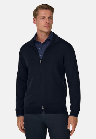 Vestes en maille Boggi Milano en bleu : devant