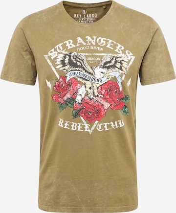 Key Largo Shirt 'STRANGE' in Groen: voorkant