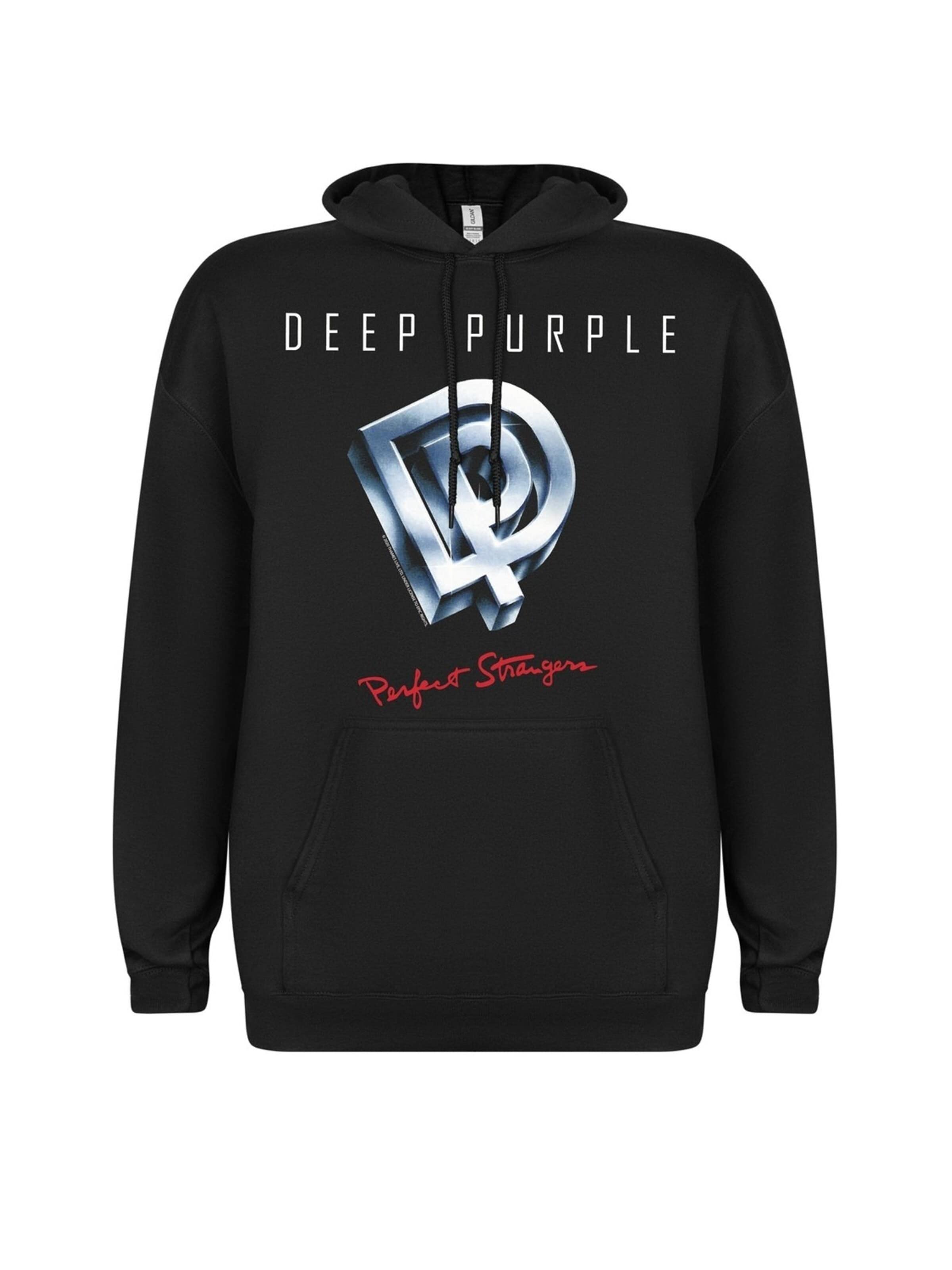Rockshirts Sweatshirt 'Deep Purple - Perfect Stranger  Hoodie Kapuzenpullover' i svart: framsida