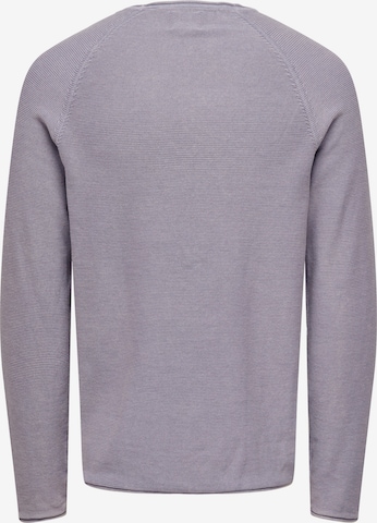 Only & Sons Regular Fit Pullover 'Dextor' in Lila