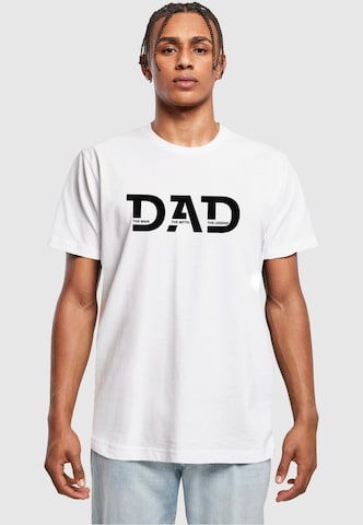 Merchcode Póló 'Fathers Day - The Man, The Myth, The Legend' - fehér: elől