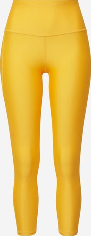 Skinny Pantalon de sport UNDER ARMOUR en jaune : devant