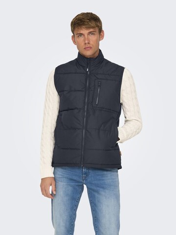 Only & Sons Bodywarmer 'ONSJake' in Blauw: voorkant