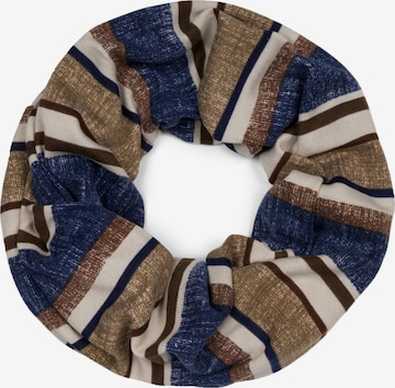 styleBREAKER Schlauchschal 'Feinstrick Loop Schal Streifen' in Blau: Vorderseite