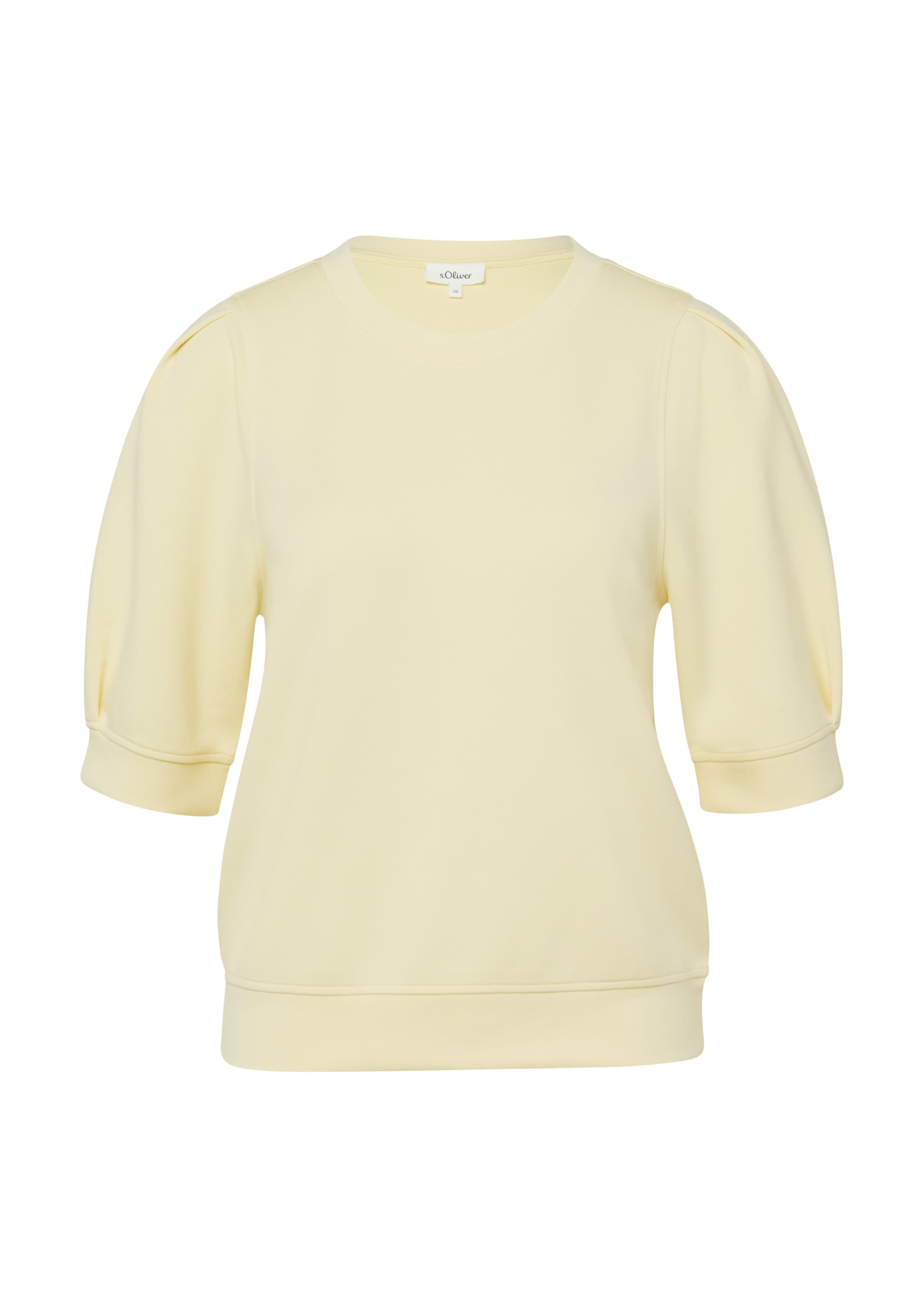 s.Oliver Sweatshirt in Geel: voorkant