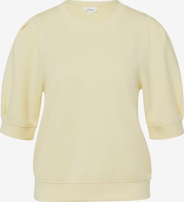 Sweat-shirt s.Oliver en jaune : devant